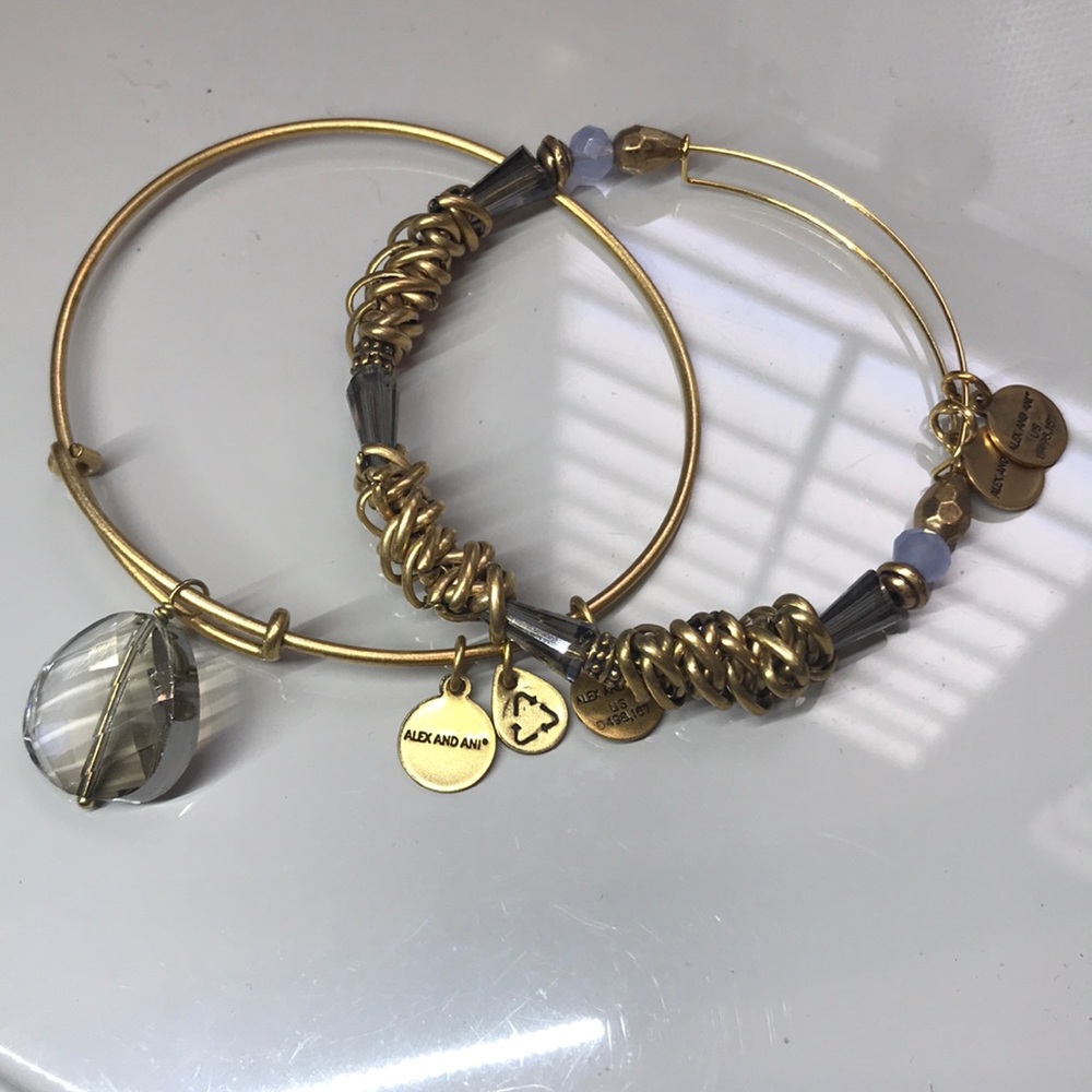 Alex and Ani Crystal bracelet set